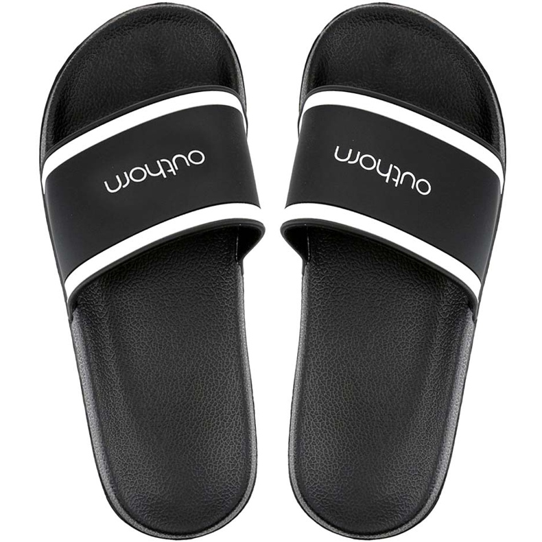 Outhorn men's slippers black and white HOL20 KLM601 20S