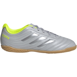 Adidas Copa 20.4 In Jr EF8354 football boots grey silver Adidas Copa 20.4 In Jr EF8354 football boots grey silver