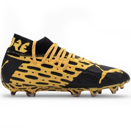 Puma Future 5.1 Netfit Fg Ag Junior 105805 02 football boots yellow Puma Future 5.1 Netfit Fg Ag Junior 105805 02 football boots yellow