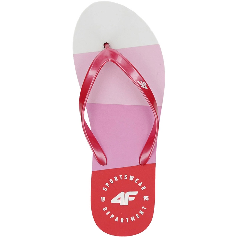 Women's slippers 4F pink H4L20 KLD004 54S white