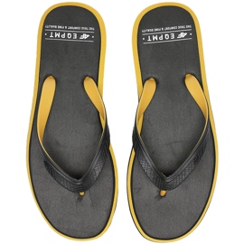 Men's slippers 4F yellow H4L20 KLM005 71S black
