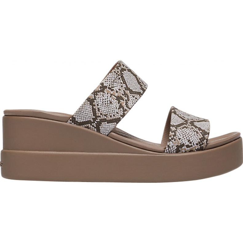 Crocs Women's Slippers Brooklyn Mid Wedge W Multi Stucco 206219 93T beige