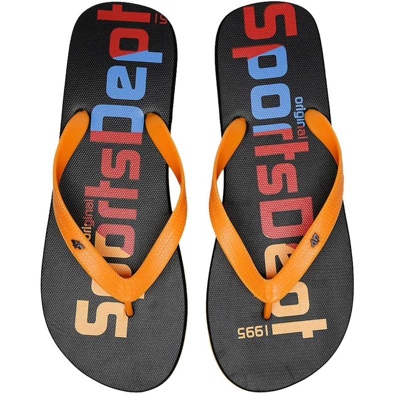 Men's slippers 4F multicolor H4L20 KLM006 90S orange