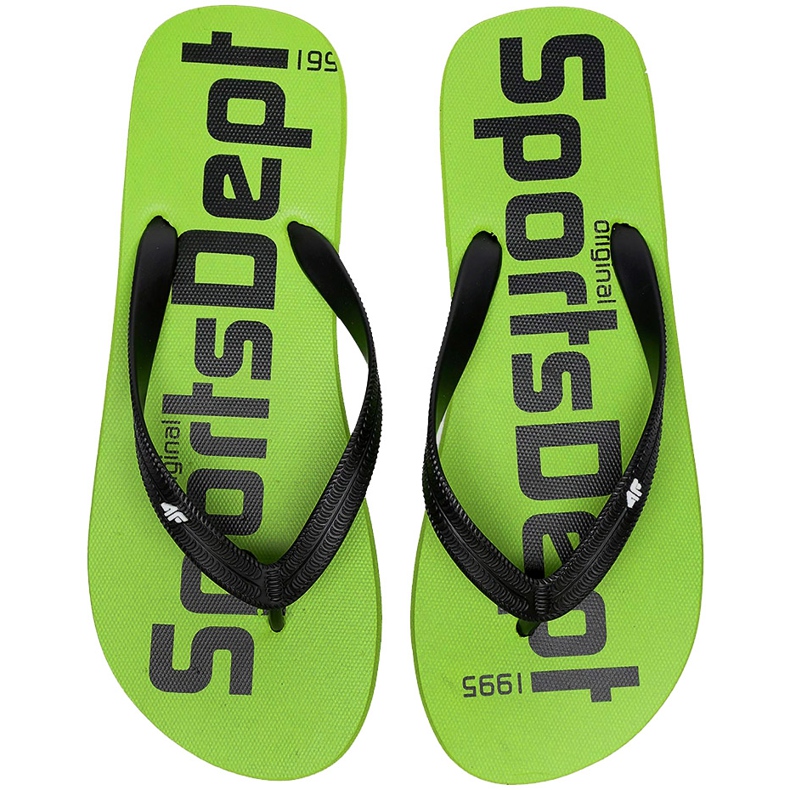 Men's slippers 4F neon green H4L20 KLM006 41N