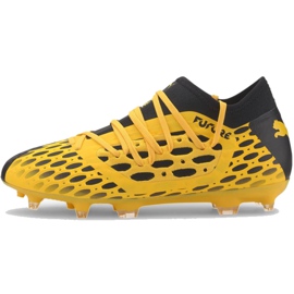 Puma Future 5.3 Netfit Fg Ag Junior 105806 03 football boots yellow Puma Future 5.3 Netfit Fg Ag Junior 105806 03 football boots yellow