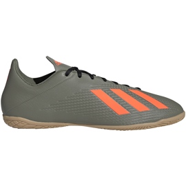 Adidas X 19.4 In green soccer shoes EF8373 grey