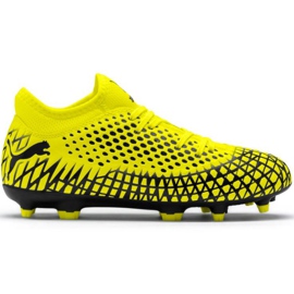 Puma Future 4.4 Fg Ag Junior football boots yellow-black 105696 03