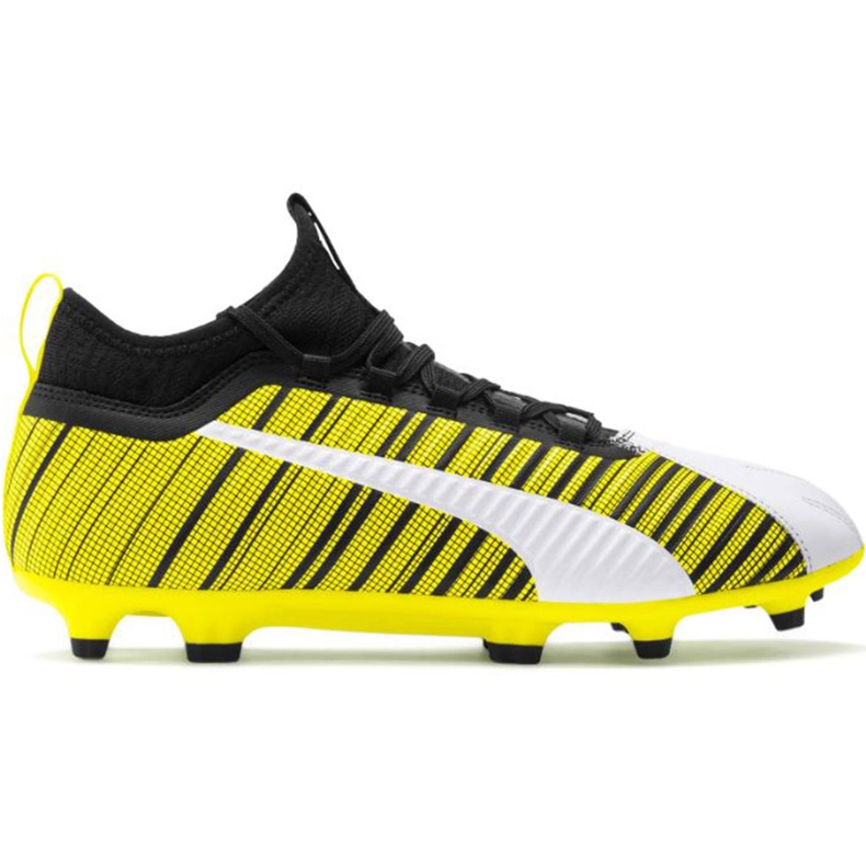 Puma One 5.3 Fg Ag soccer shoes yellow-white-black 105604 03 Puma One 5.3 Fg Ag soccer shoes yellow-white-black 105604 03