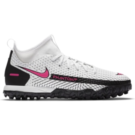 Nike Phantom Gt Academy Df Tf Junior CW6695 160 football shoe white white Nike Phantom Gt Academy Df Tf Junior CW6695 160 football shoe white white