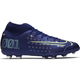 Nike Mercurial Superfly 7 Club Mds FG / MG Junior BQ5418 401 football shoe blue navy