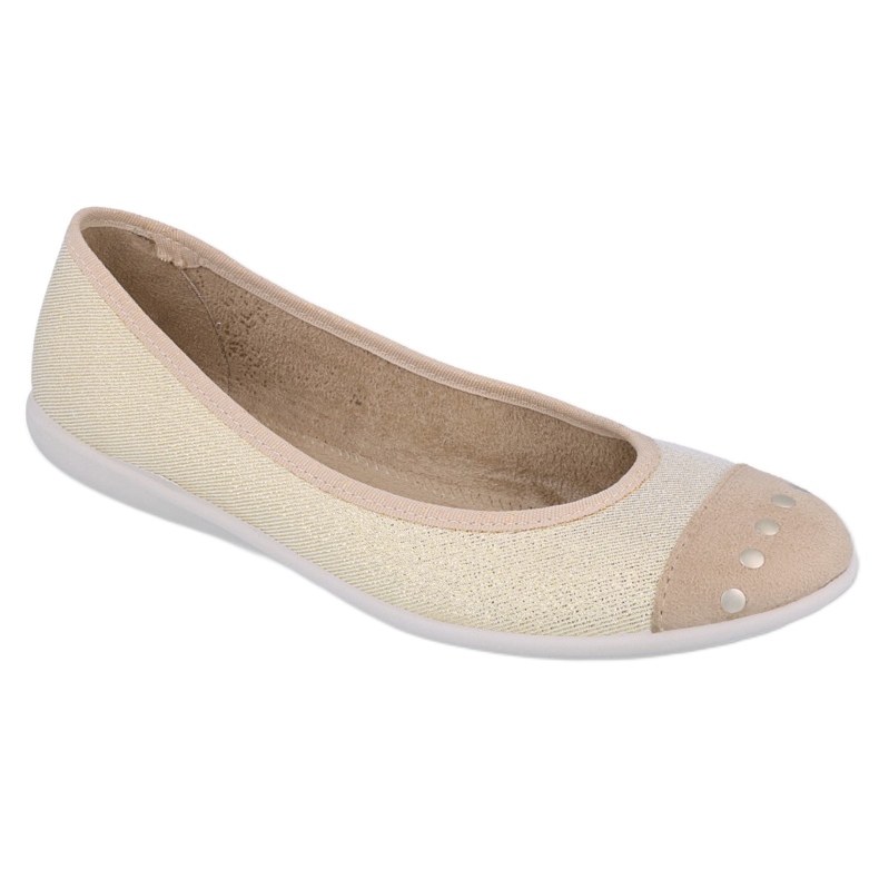 Befado youth ballerinas 309q016 with rhinestones beige