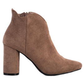 Filippo Stylish Suede Booties brown