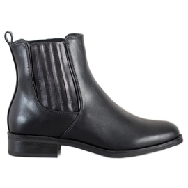 SHELOVET Flat Heel Boots black