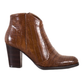 Filippo Fashion Boots Snake Print brown