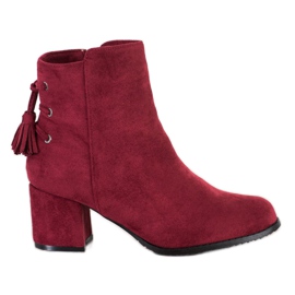SHELOVET Boots With Fringes red SHELOVET Boots With Fringes red