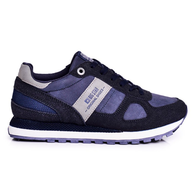 Women's Sport Shoes Sneakers Big Star Navy Blue GG274676 grey