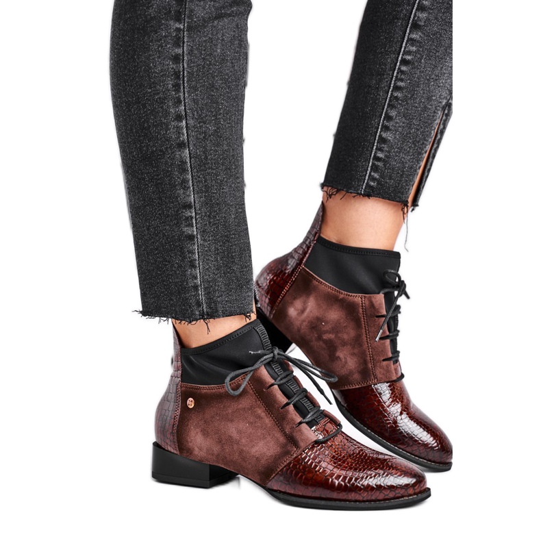 Women's Boots Leather Maciejka Brown 04744-02 Women's Boots Leather Maciejka Brown 04744-02