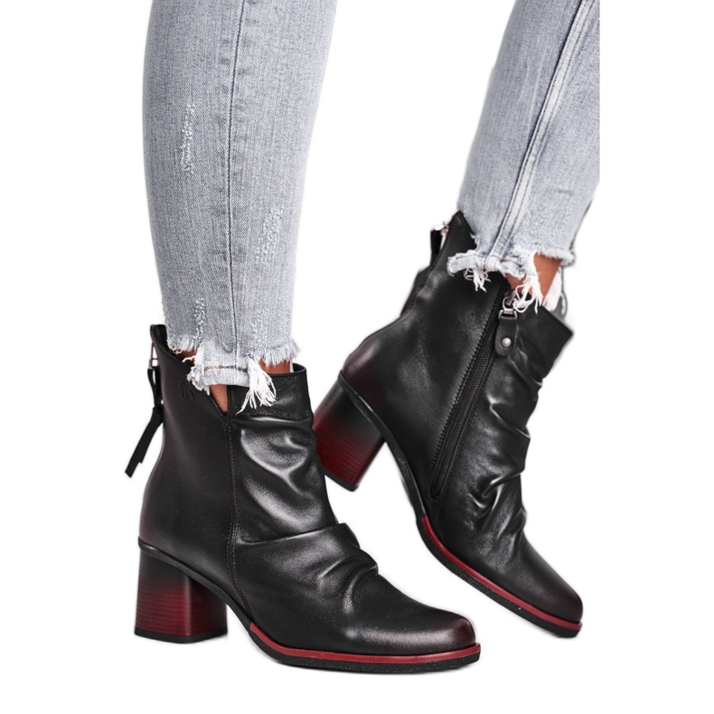 Women's Boots On High Heel Maciejka Black 04757-01 Women's Boots On High Heel Maciejka Black 04757-01