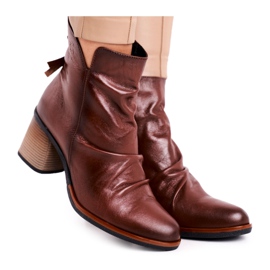 Women's Boots On High Heel Maciejka Brown 04757-02