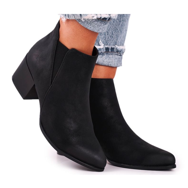Women's Boots Sergio Leone Jodhpur boots Eco Nubuck Black BT621