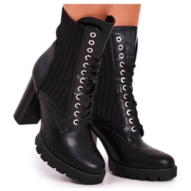 FE1 Women's Boots On A High Heel Black Erdogan