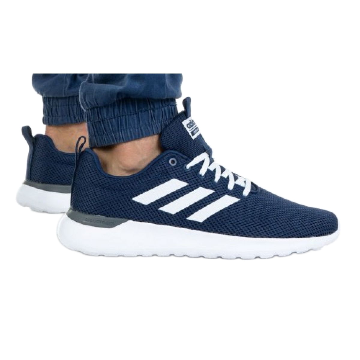 Adidas Lite Racer Cln M FW1334 shoes white navy blue - KeeShoes