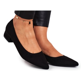 SEA Women's Suede Black Ballerinas Elivia