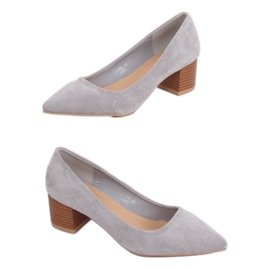 Pumps with wooden heels gray CL75P Gray Ii Genre grey