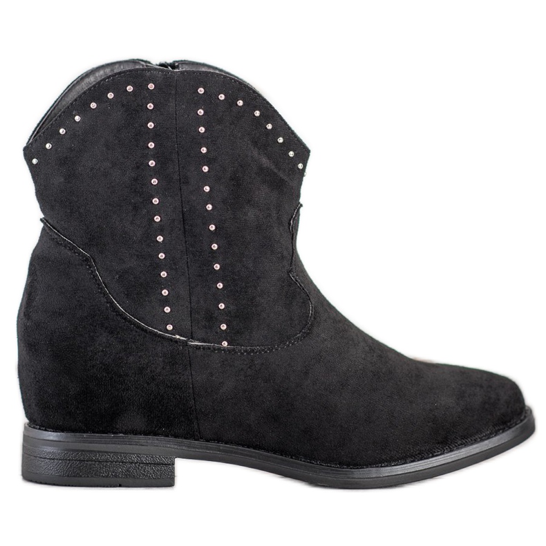Ideal Shoes Fashionable Black Cowgirls