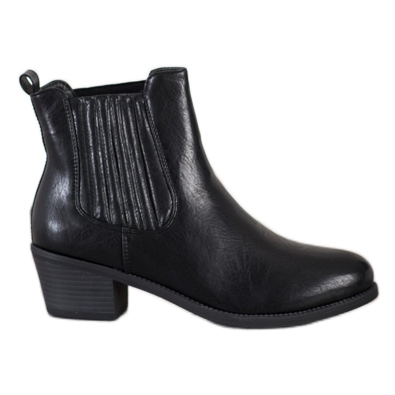 Ideal Shoes Classic Slip-On Boots black