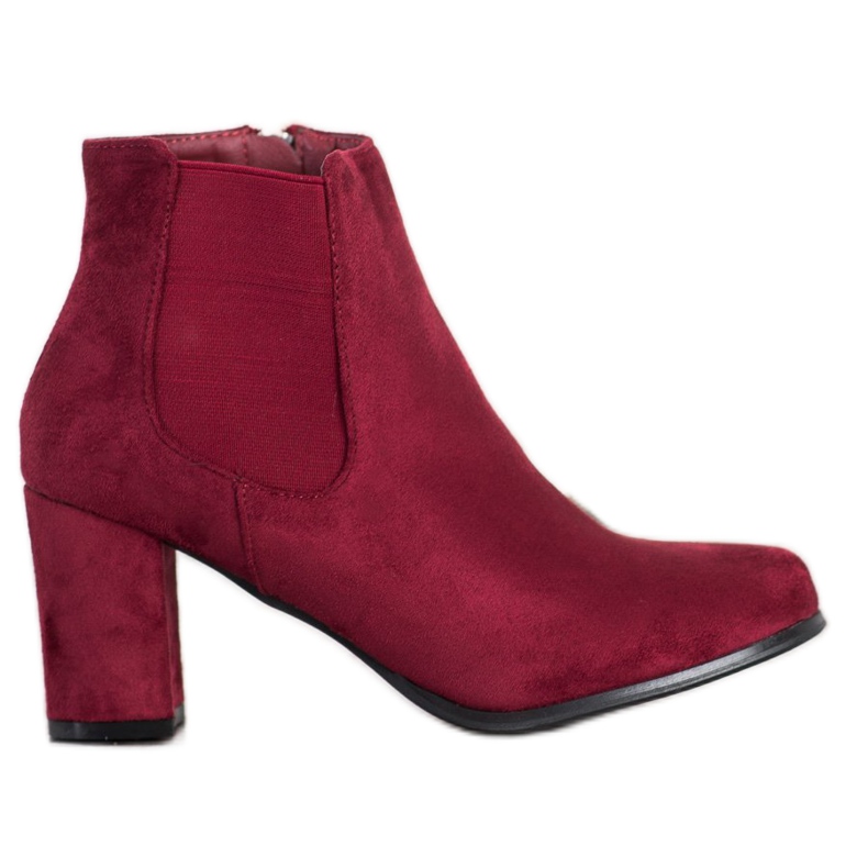 SHELOVET Burgundy boots red