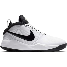 Nike team Hustle D 9 Gs white AQ4224 100 children's shoes black