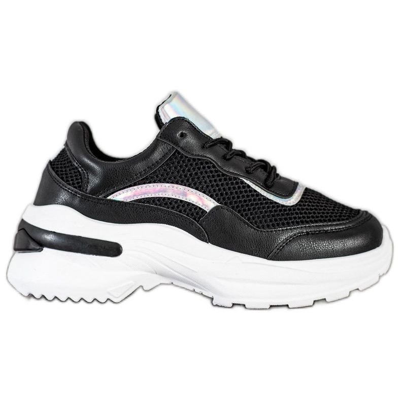 SHELOVET Fashionable Black Sneakers white SHELOVET Fashionable Black Sneakers white