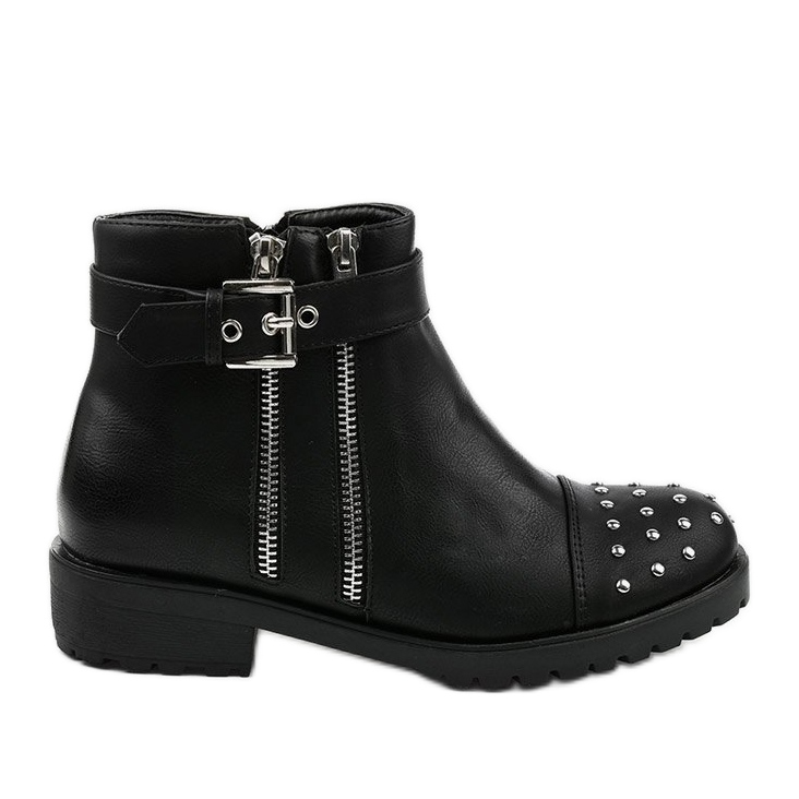Black ankle boots with Oress studs