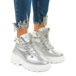 Heiden silver insulated sneakers