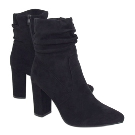 Black high-heeled boots WS005 Black