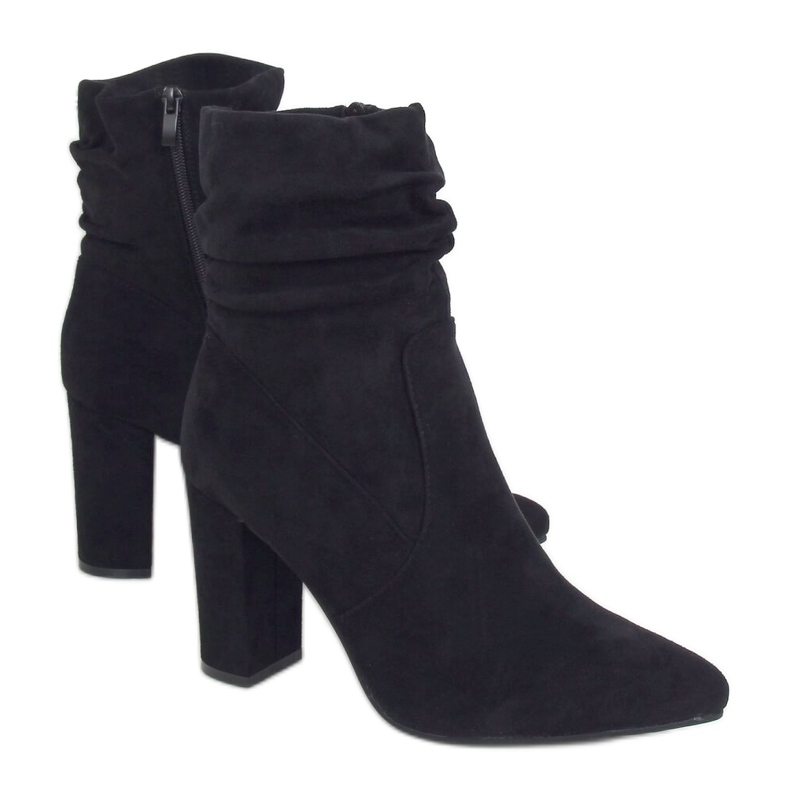 Black high-heeled boots WS005 Black