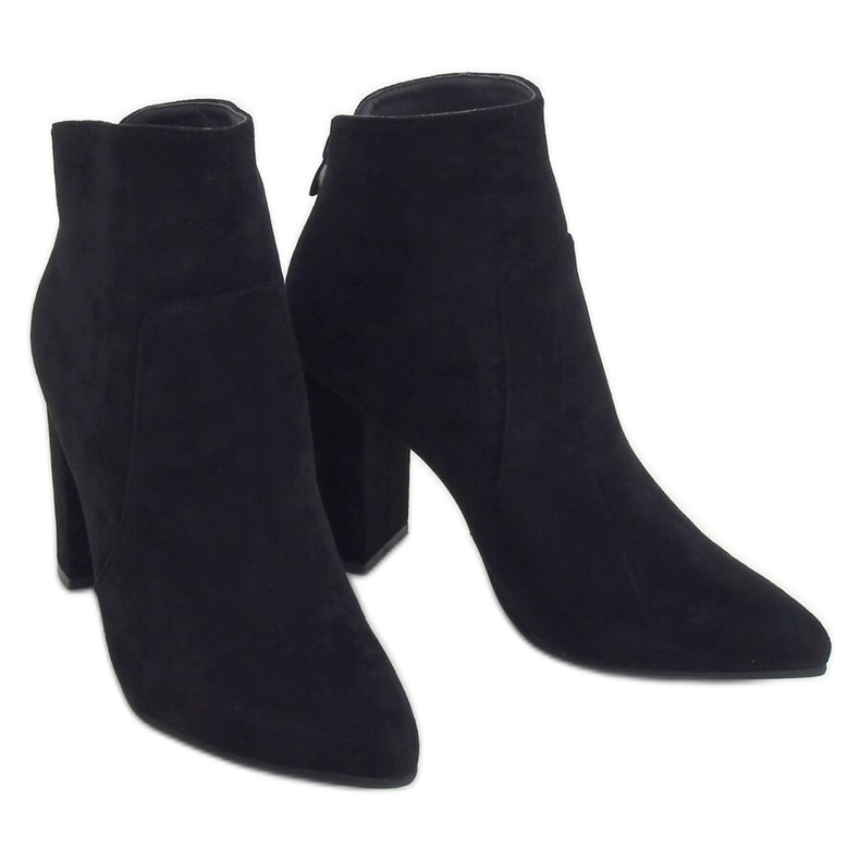 Black high-heeled boots WS006 Black