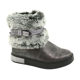 American Club American GC26 / 20 pewter zip up boots silver grey