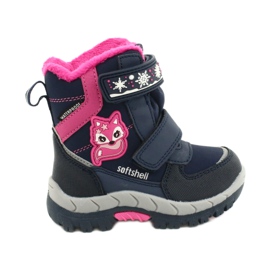 American Club softshell boots with HL47 / 20 navy membrane pink