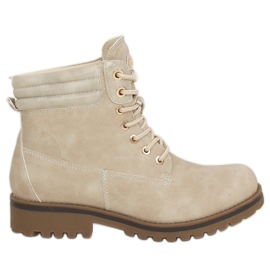 Ladies' beige timber boots 312-PA Beige