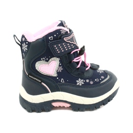American Club softshell boots with HL48 / 20 navy membrane pink silver