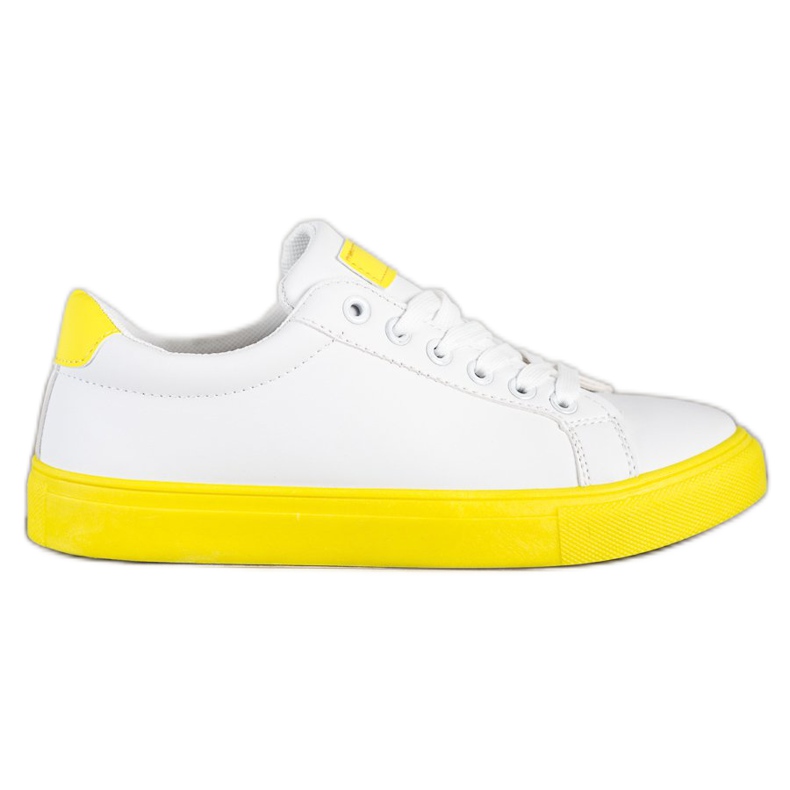 SHELOVET Footwear With Yellow Sole white SHELOVET Footwear With Yellow Sole white