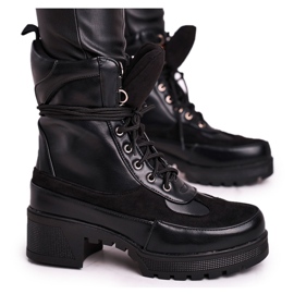 FS1 Women's High Lace-up Boots Black Ridley