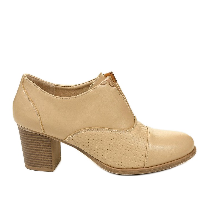 Beige ankle boots on the post of Silentleaf shoes