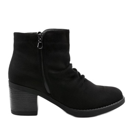 Black ankle boots with a Millgrove zipper