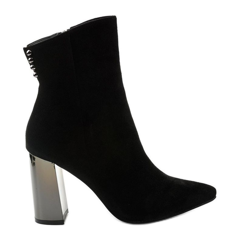 Black ankle boots with eco-suede Armory