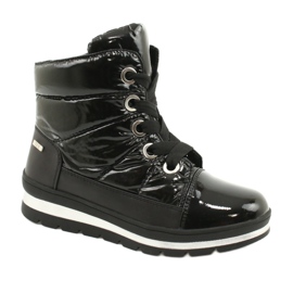 Black snow boots, Caprice 26212-25 019 membrane