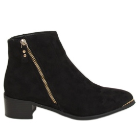 Boots almond black suede toecap 88168-1 Black