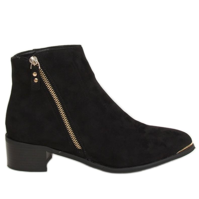 Boots almond black suede toecap 88168-1 Black